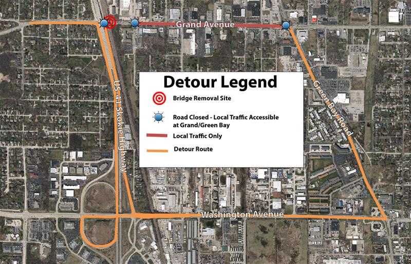 Temporary Closure of Grand Avenue at US-41 Begins December 1st