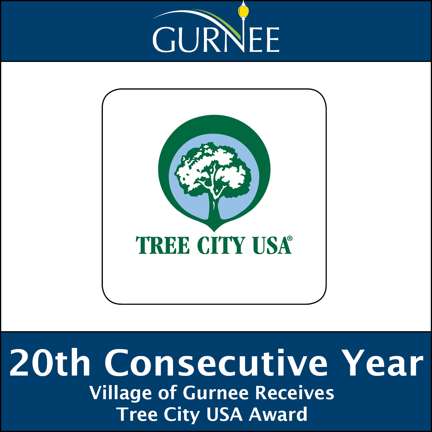 Arbor Day Foundation Names Gurnee Tree City USA for 20th Year
