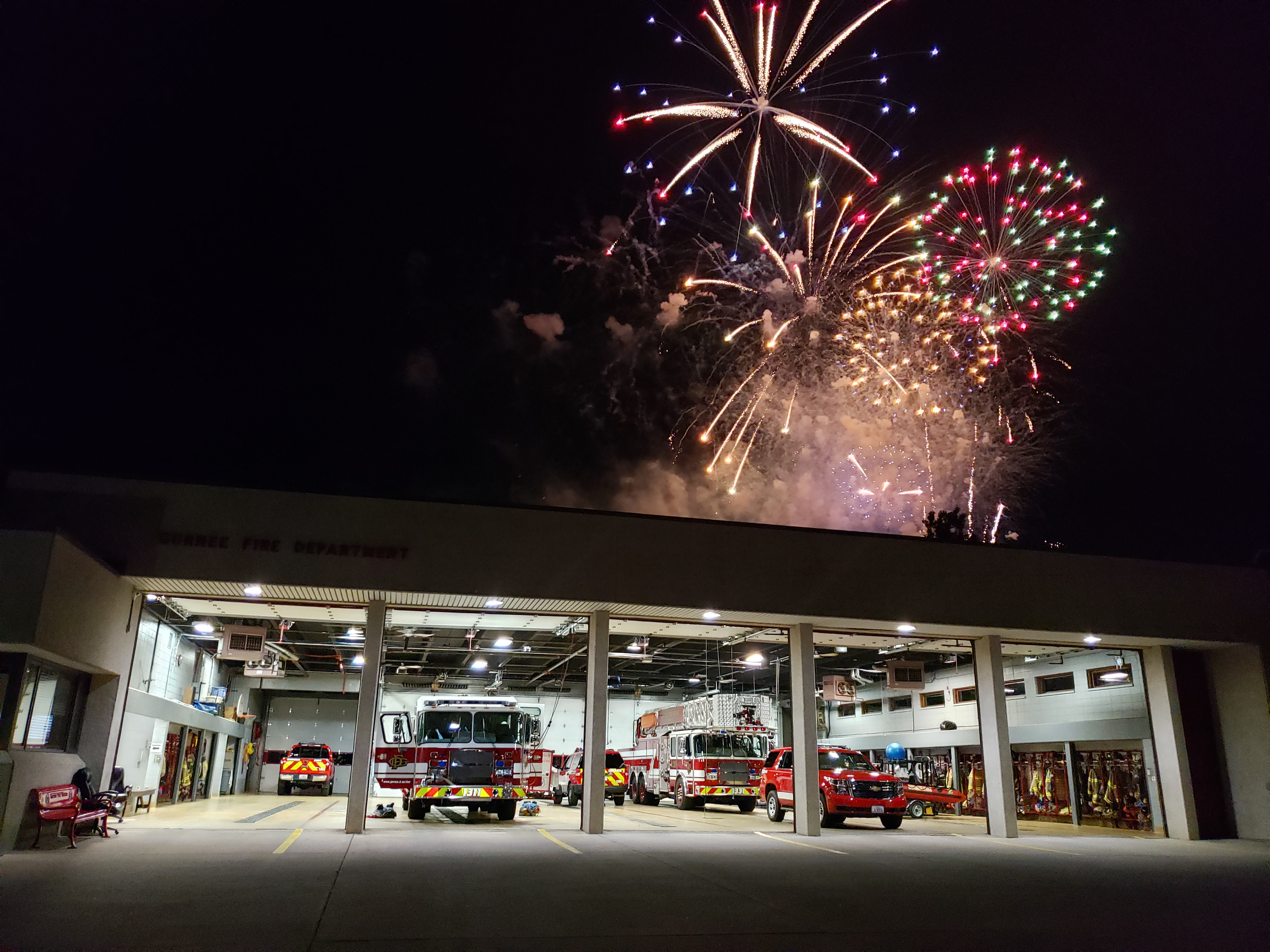 Gurnee Days Fireworks over Station 1